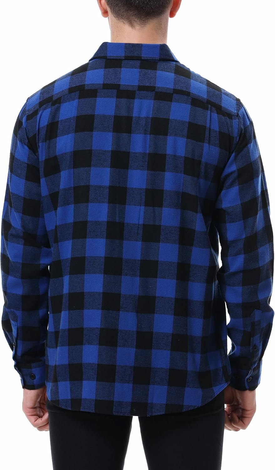 Mens Button down Regular Fit Long Sleeve Casual Flannel Shirts