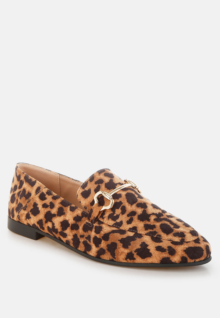 Noltas Horsebit Embellished Flat Loafers
