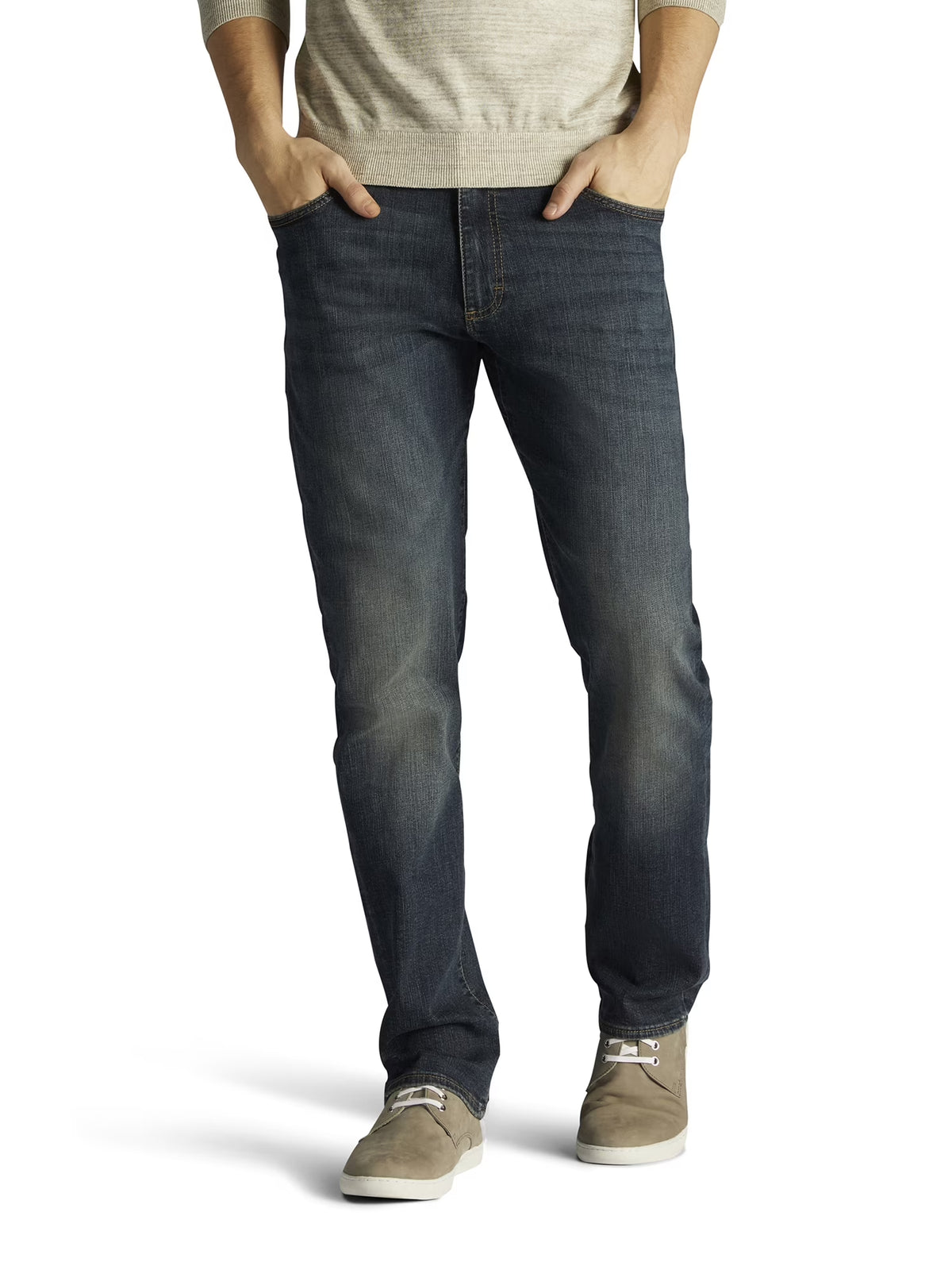 Men’S Big & Tall Extreme Motion Straight Fit Tapered Leg Jeans