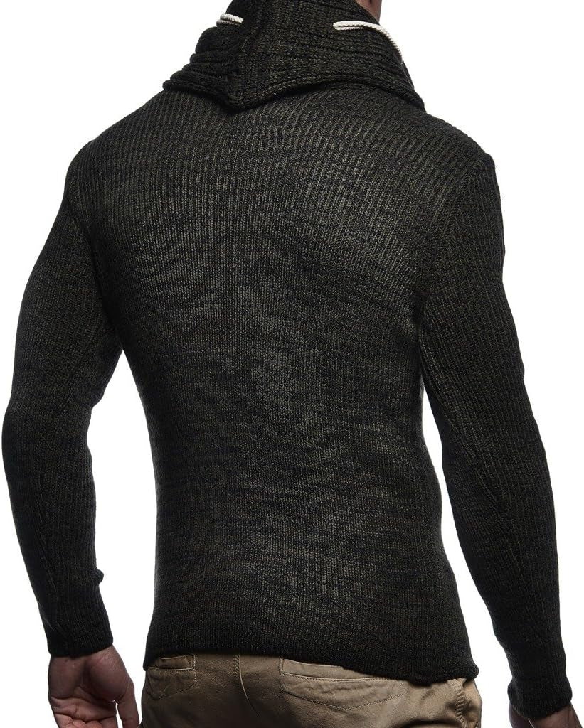 LN7135 Men'S Knitted Turtleneck Pullover