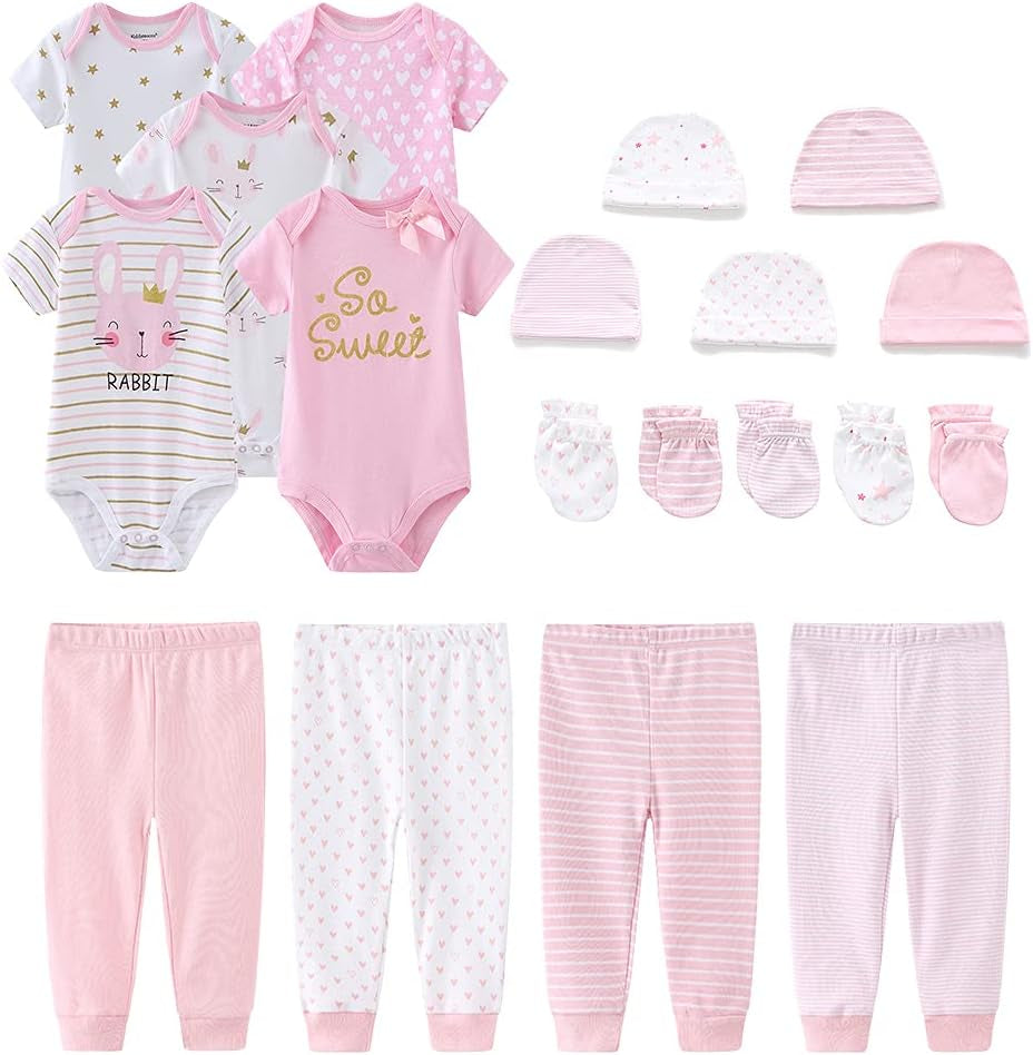 Unisex Baby Layette Essentials Giftset Clothing Set 19-Piece for Newborn Baby