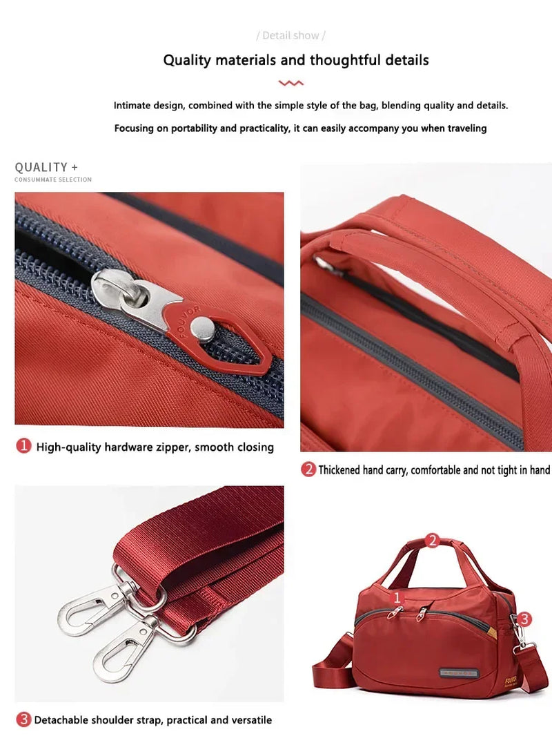 Women'S Nylon Bag 2025 New Fashion Large Capacity Shoulder Bags Oxford Handbag Ladies Casual Travel Canvas Tote 2587-10