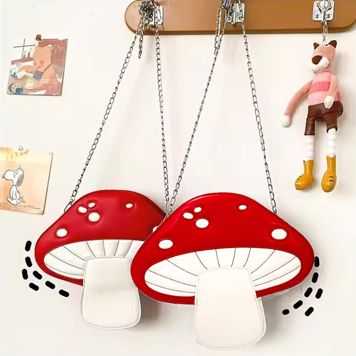 Mushroom Crossbody Purses, Cute Sweet