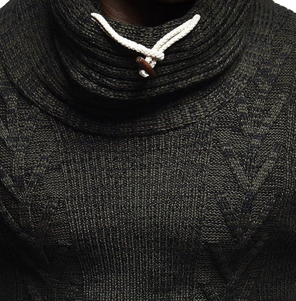 LN7135 Men'S Knitted Turtleneck Pullover