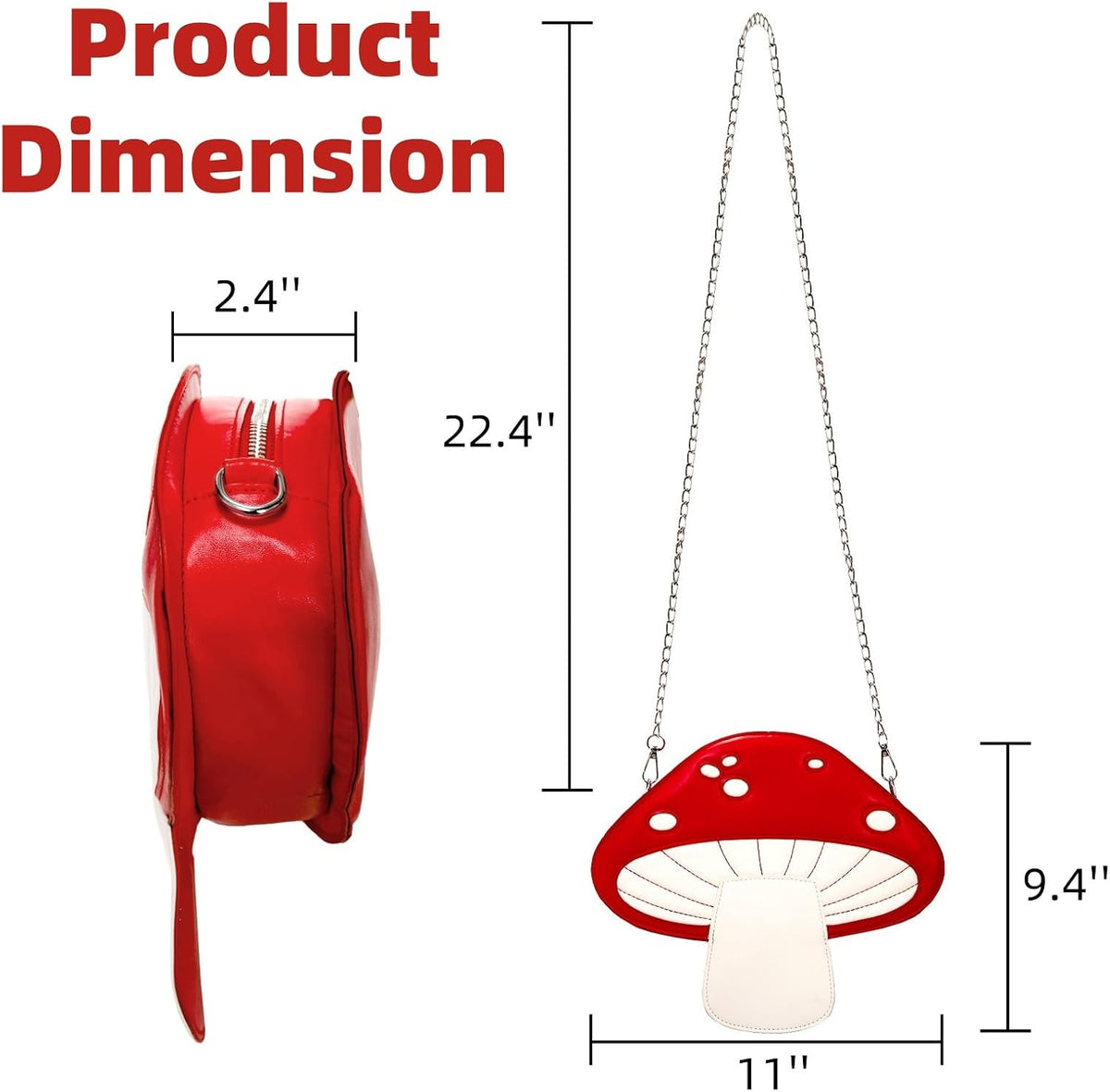 Mushroom Crossbody Purses, Cute Sweet
