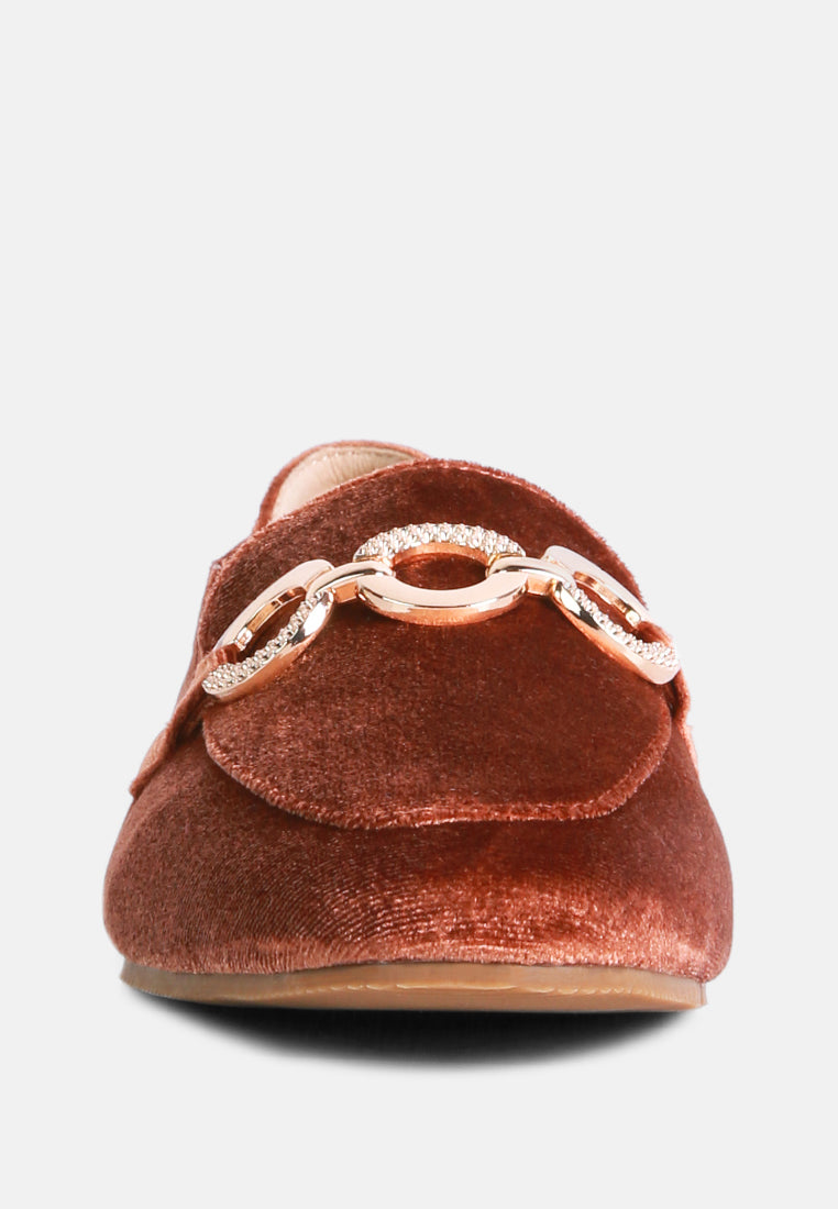 Wibele Croc Textured Metal Show Detail Loafers