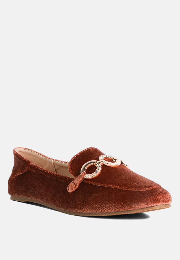 Wibele Croc Textured Metal Show Detail Loafers