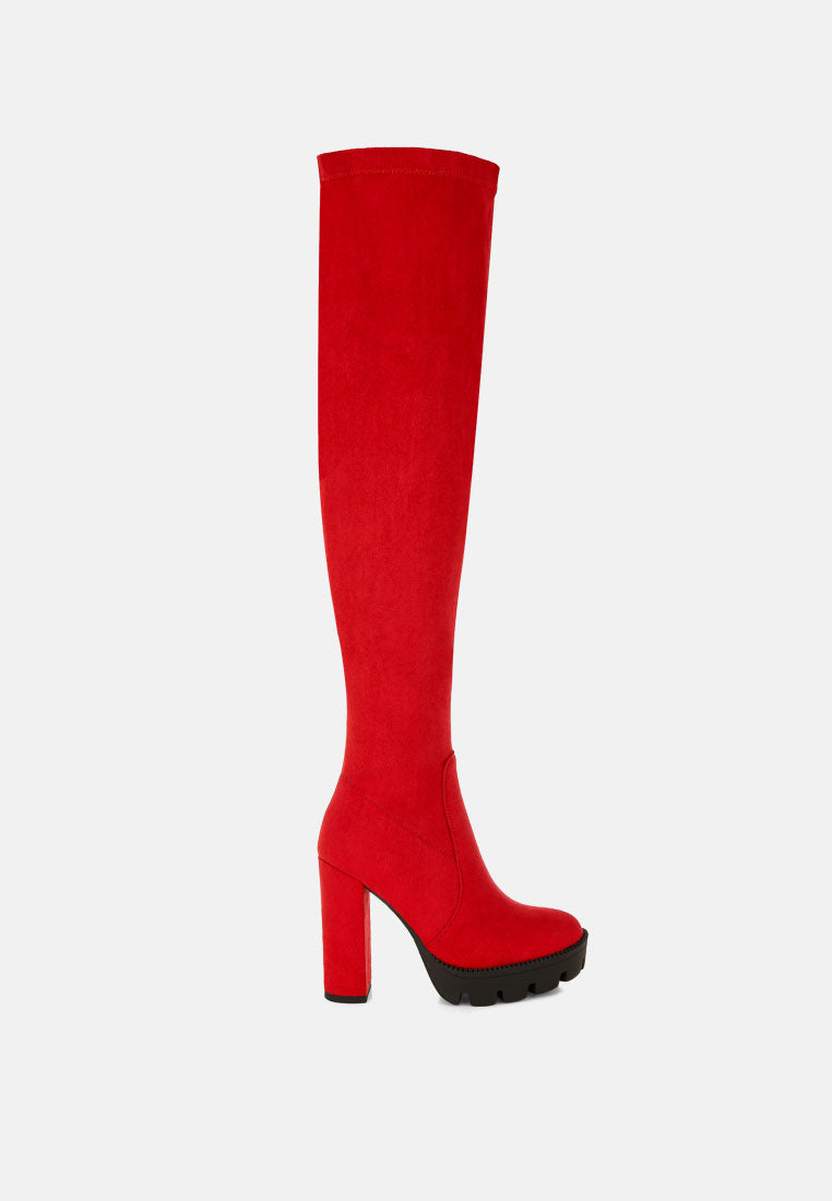 Maple Faux Suede Long Boots