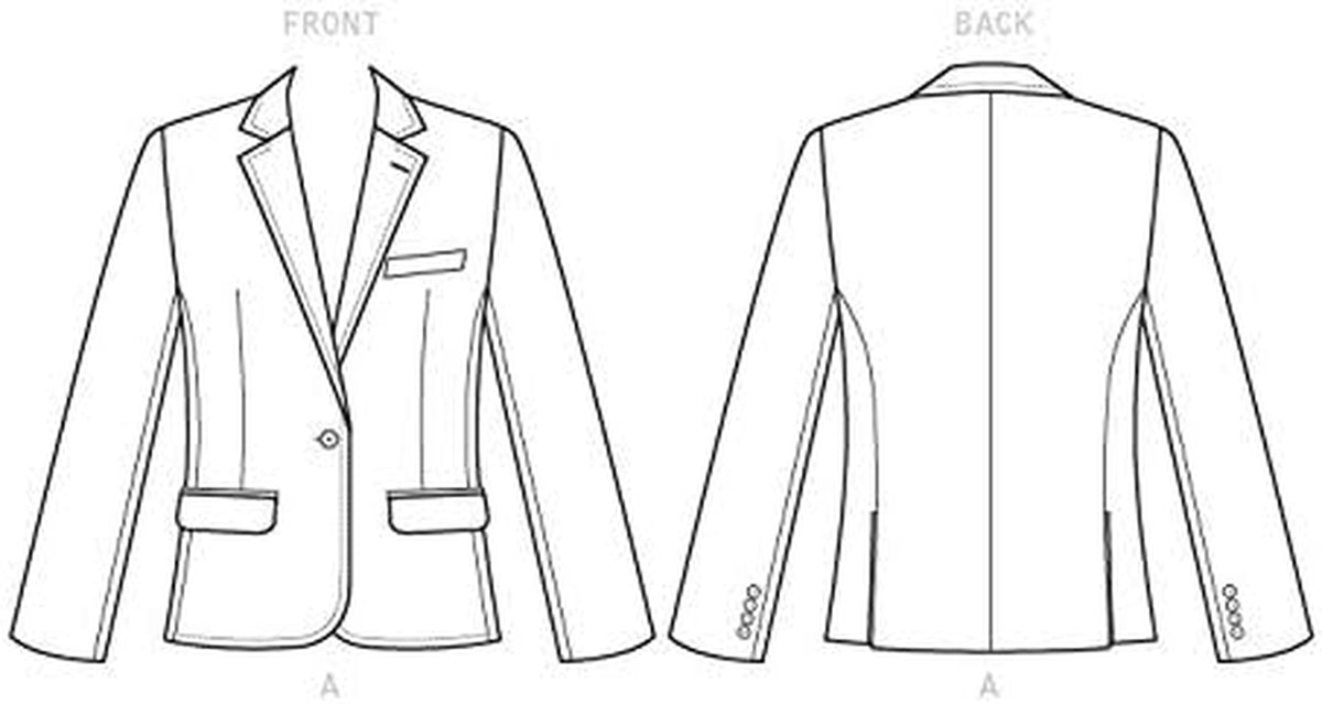 Pattern Company 'S Women'S and Men'S Formal Jacket Sewing Patterns by Melissa Watson for Palmer/Pletsch, Sizes XL-XXXL, XXL, White