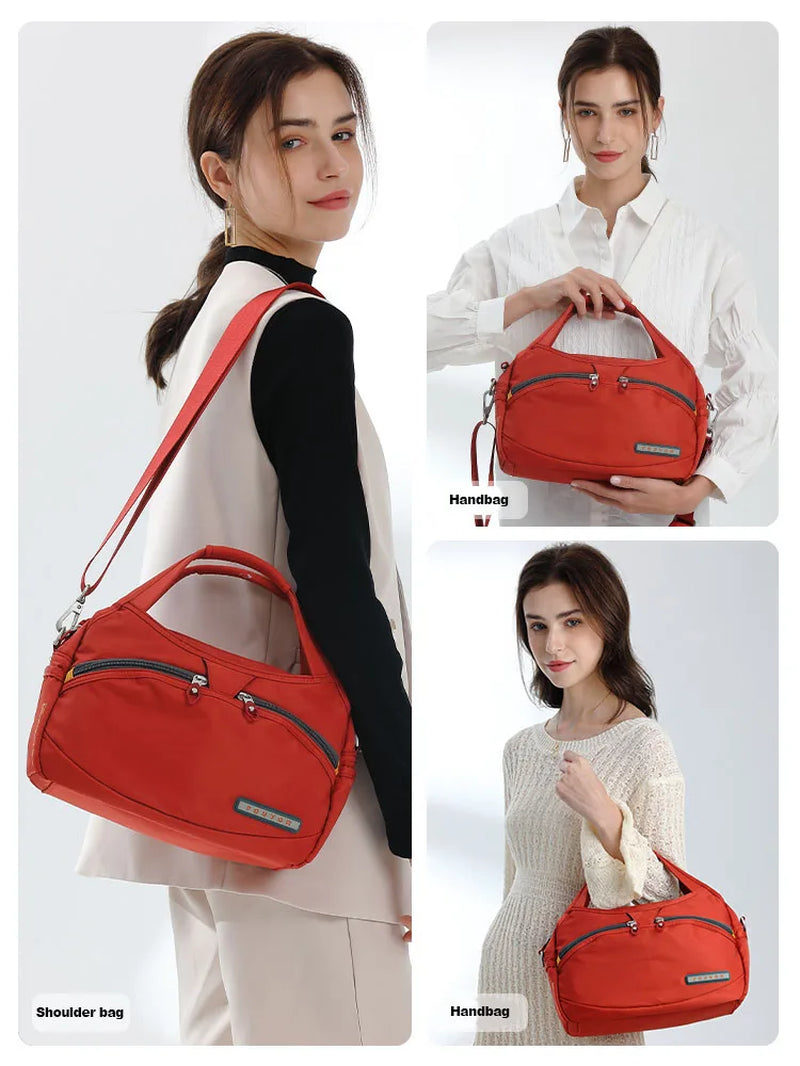 Women'S Nylon Bag 2025 New Fashion Large Capacity Shoulder Bags Oxford Handbag Ladies Casual Travel Canvas Tote 2587-10