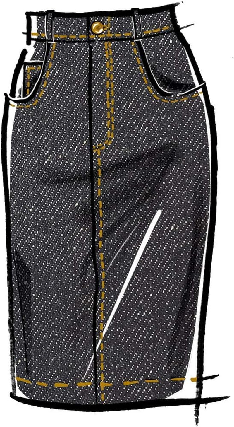 'S M8149B5 Misses' and Women'S 5-Pocket Pencil Skirt Sewing Patterns Kit, Design Code M8149, Sizes 8-16