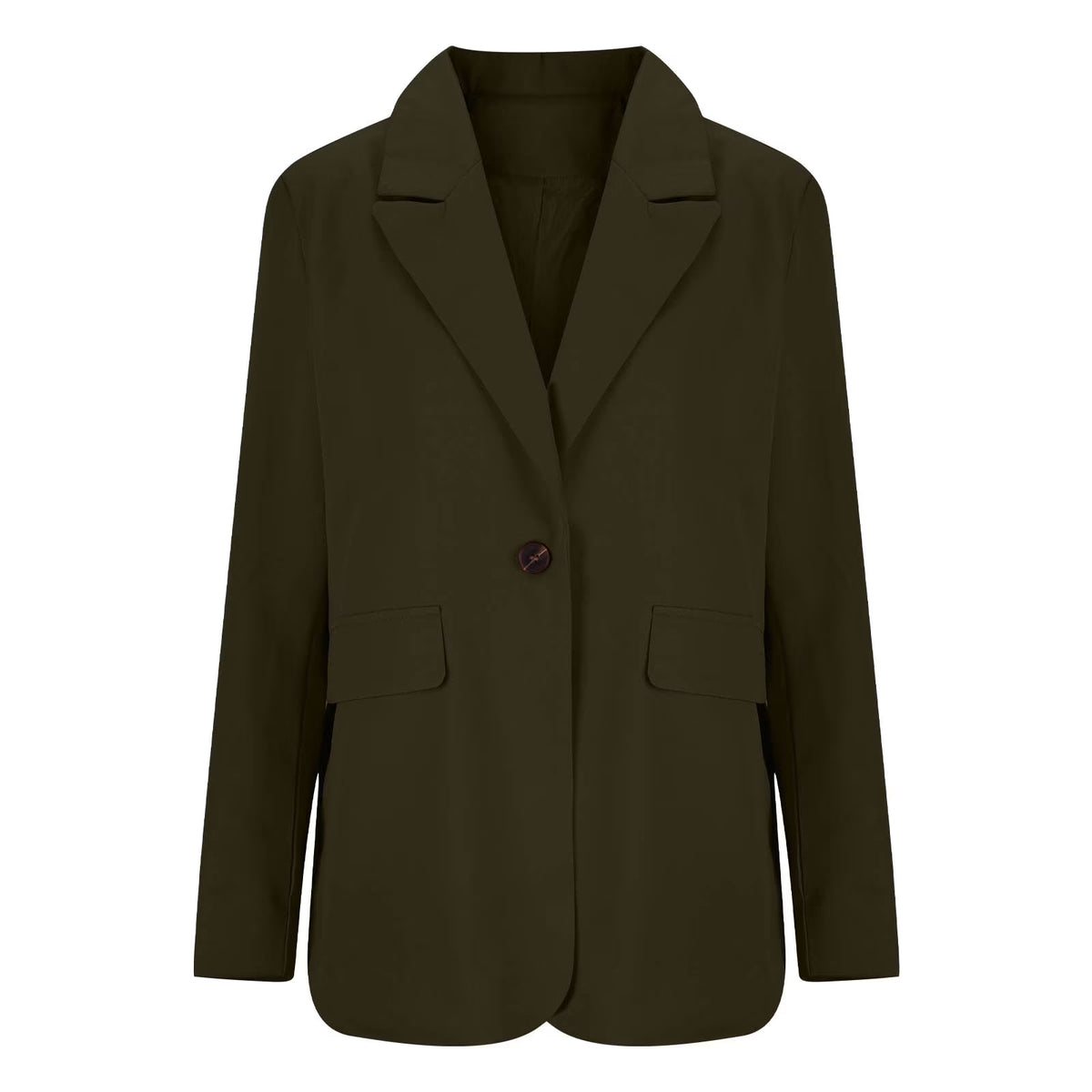 Suit Jackets for Women Business Casual Open Front Blazers Office Work Lightweight Coats Long Sleeve Cardigan, Army Green, XL